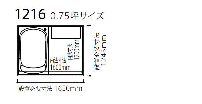 TOTO システムバスルーム シンラ Dタイプ 1216サイズ 標準仕様 TOTO システムバスルーム シンラ Dタイプ 1216サイズ 標準仕様